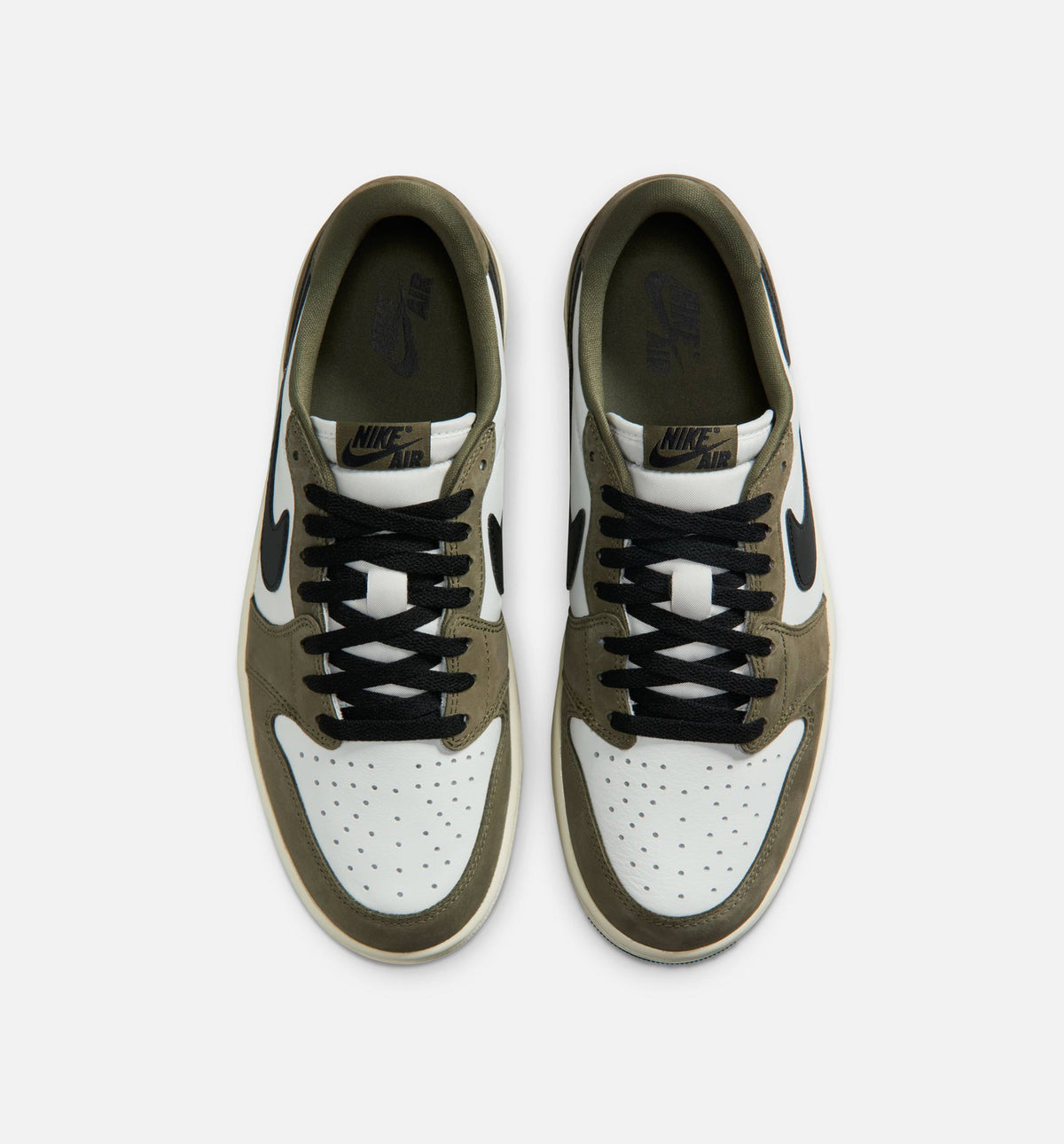 Air Jordan 1 Low - 男款生活方式运动鞋（帆布白/火焰红/学院灰/麻黄）