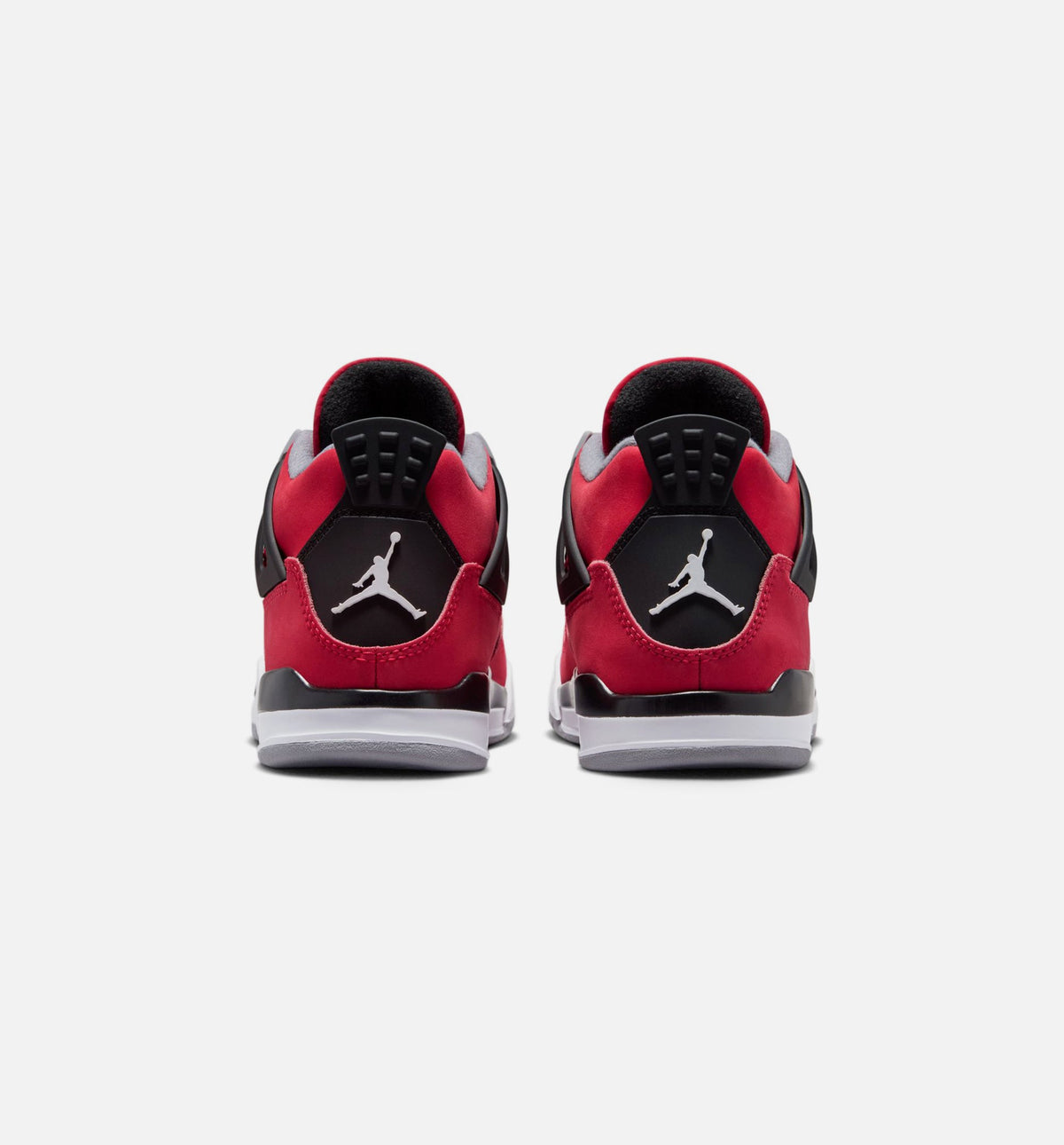 Air Jordan 4 Retro Toro Bravo 学前儿童生活方式运动鞋 - 火焰红/白色/黑色/水泥灰