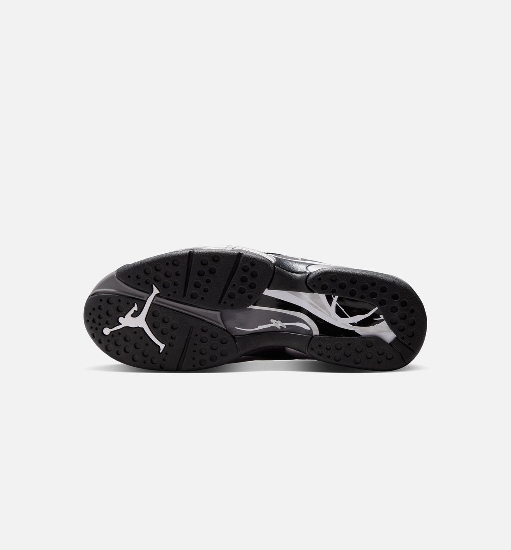 Air Jordan 8 Retro Chrome Black And Light Graphite 男款生活方式运动鞋 - 黑色/白色/淡石墨