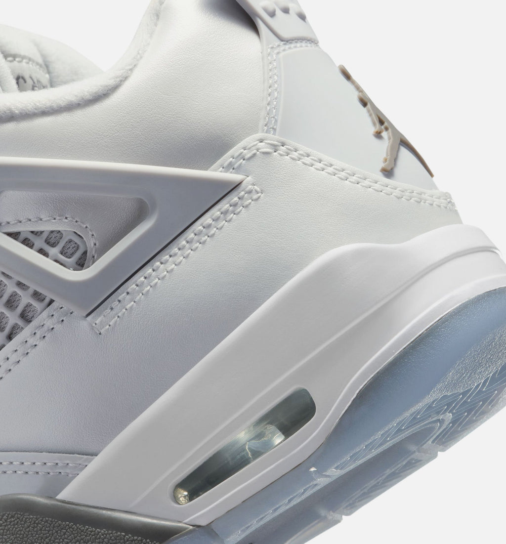 Air Jordan 4 Retro Blue Chill 小学生生活方式运动鞋 - 光子灰/冰蓝/铅灰/白色/蓝色淡