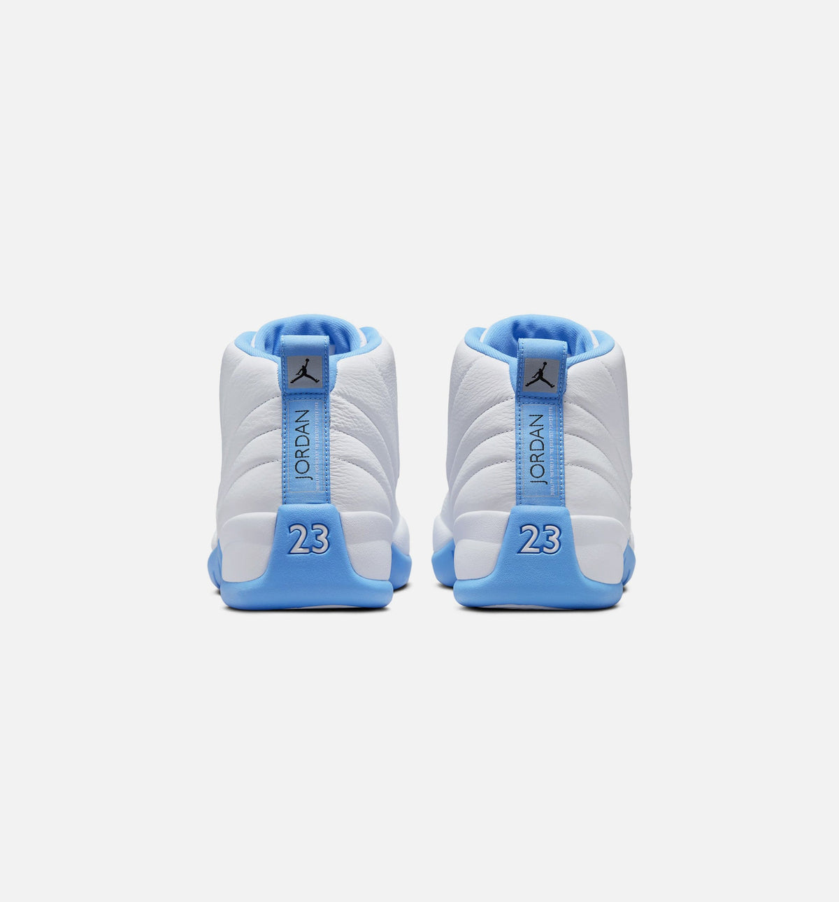 Air Jordan 12 Retro White and University Blue 男款生活方式运动鞋 - 白色/学院蓝/金属银