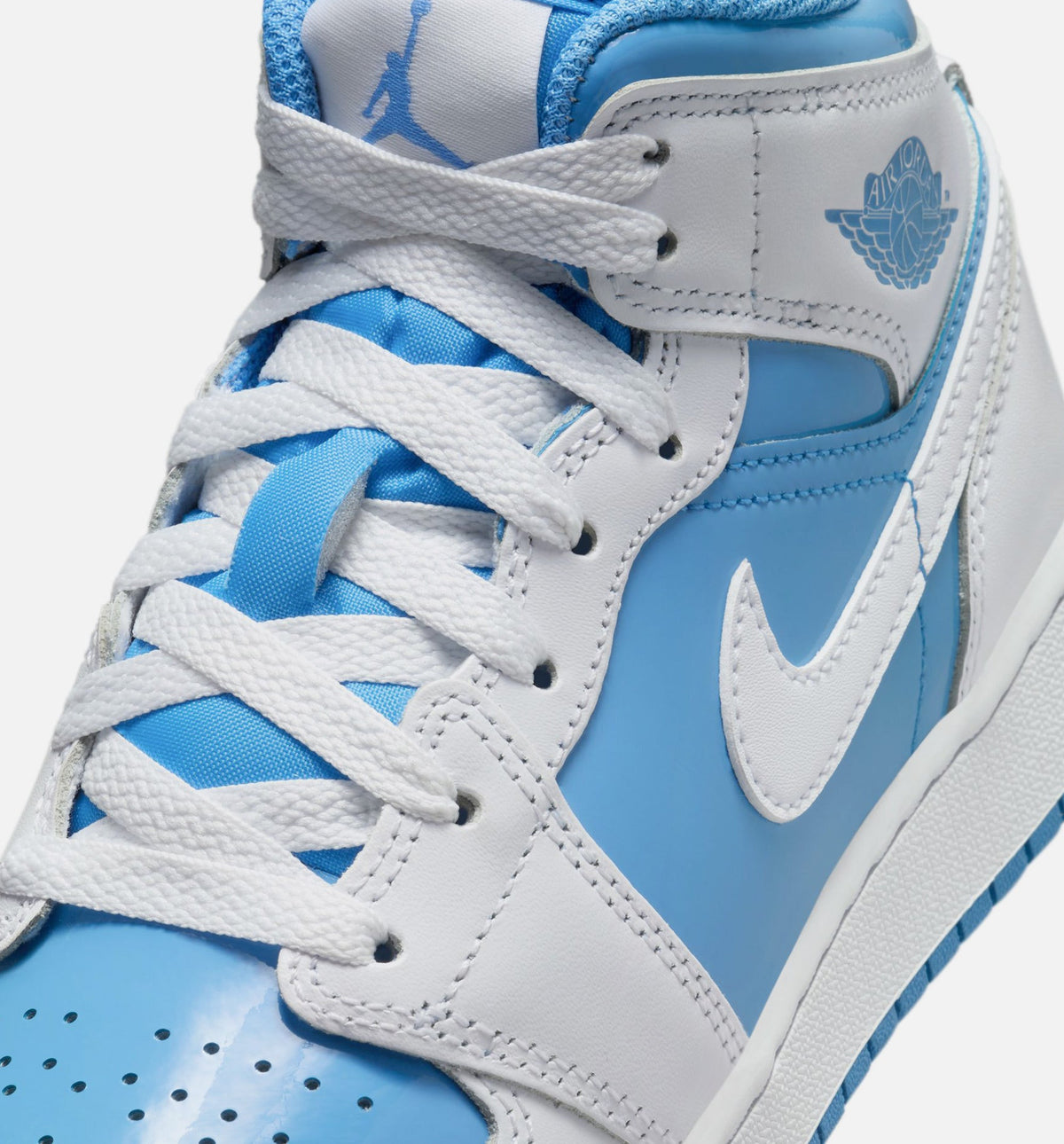 Air Jordan 1 Mid Legend Blue - 青少年生活方式运动鞋（白/传说蓝）