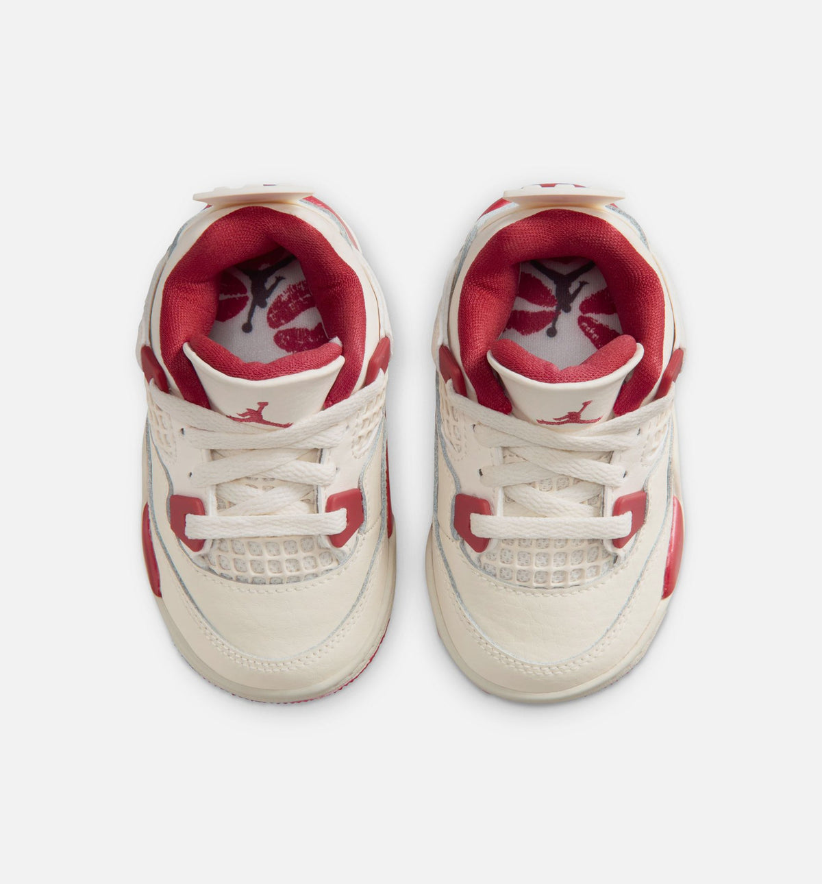 Air Jordan 4 Retro Valentine's Day 婴幼儿生活方式运动鞋 - 淡象牙/閅山红/激红