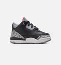 Air Jordan 3 Retro Black Cement - 婴幼儿生活方式运动鞋（黑/火焰红/水泥灰/峰白）