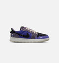 Air Jordan 1 Low OG - 青少年生活方式运动鞋（紫葱色/深葡萄色）