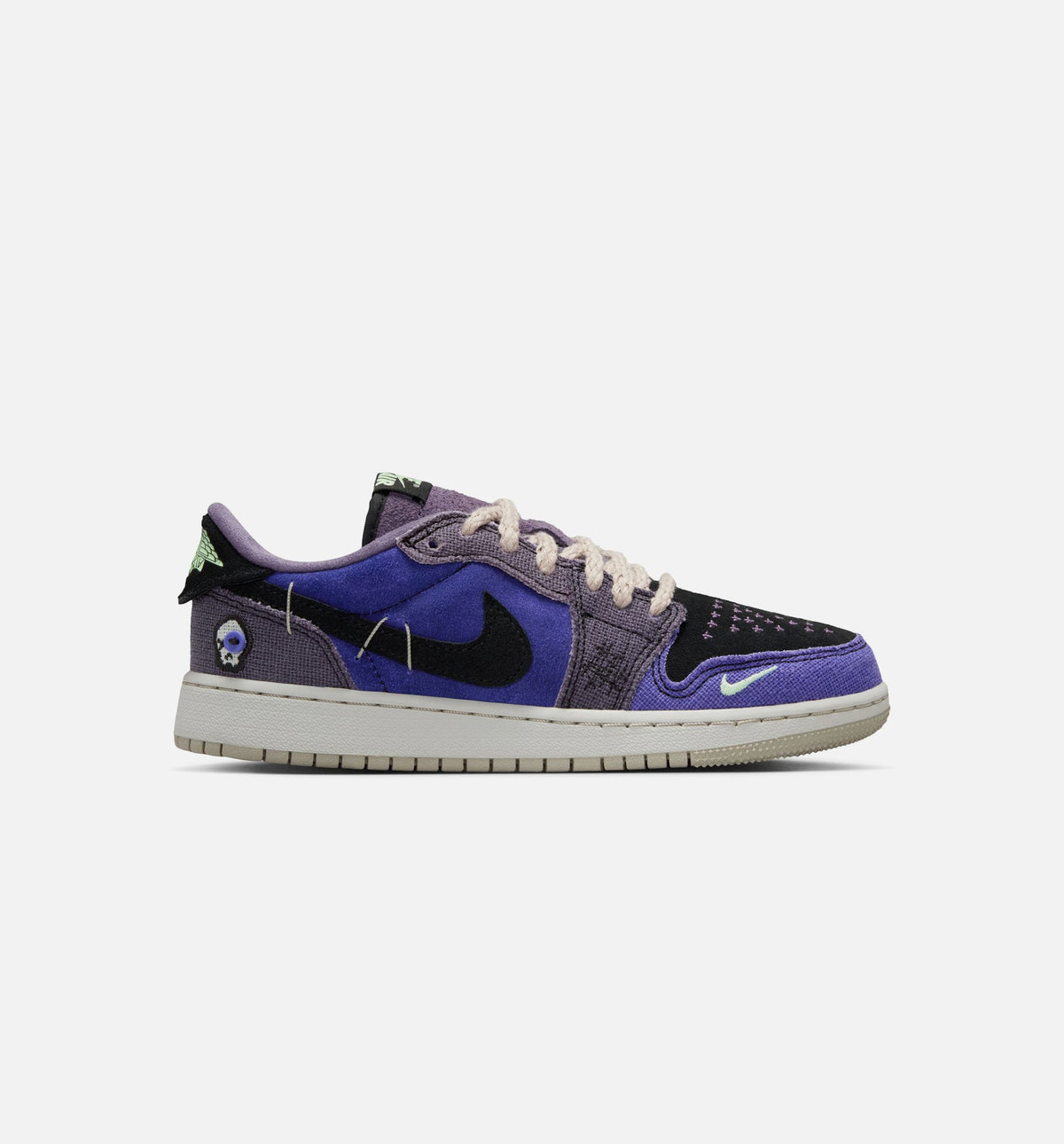 Air Jordan 1 Low OG - 青少年生活方式运动鞋（紫葱色/深葡萄色）