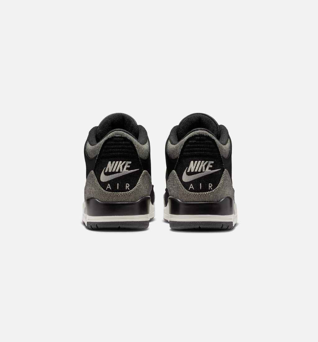 Air Jordan 3 x Levi's Black and White 男款生活方式运动鞋 - 牛仔布/黑色/健身红