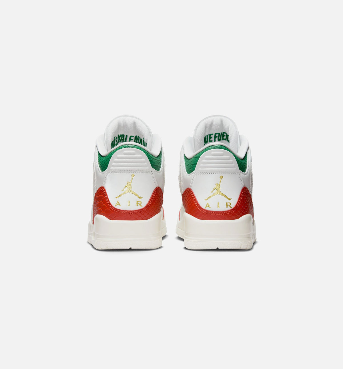 Air Jordan 3 Retro El Vuelo - 男款生活方式运动鞋（峰白/松林绿/龙红/金属金）