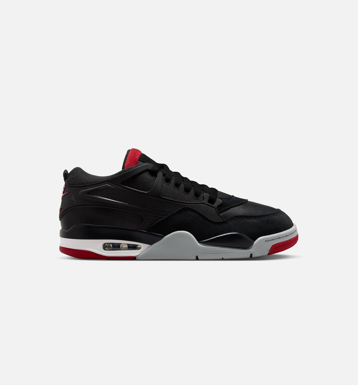 Air Jordan 4 RM 男款生活方式运动鞋 - 黑色/狼灰/白色/校服红