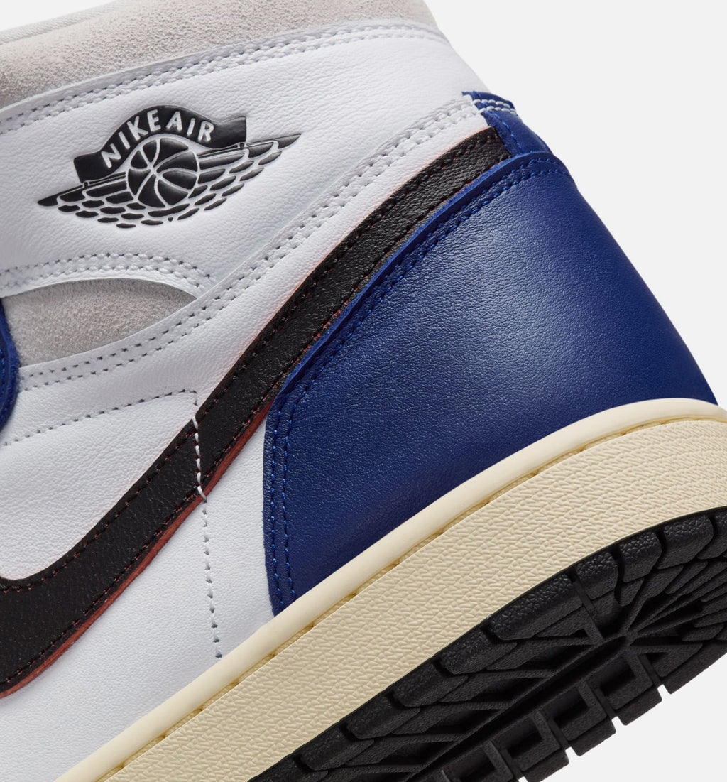 Air Jordan 1 Retro High OG Rare Air - 男款生活方式运动鞋（白/黑/中性灰/深皇家蓝）
