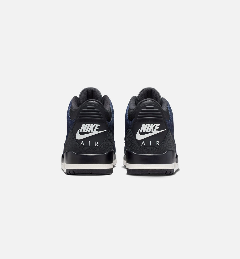 Air Jordan 3 x Levi's Indigo And Gym Red 男款生活方式运动鞋 - 牛仔布/黑色/帆布白
