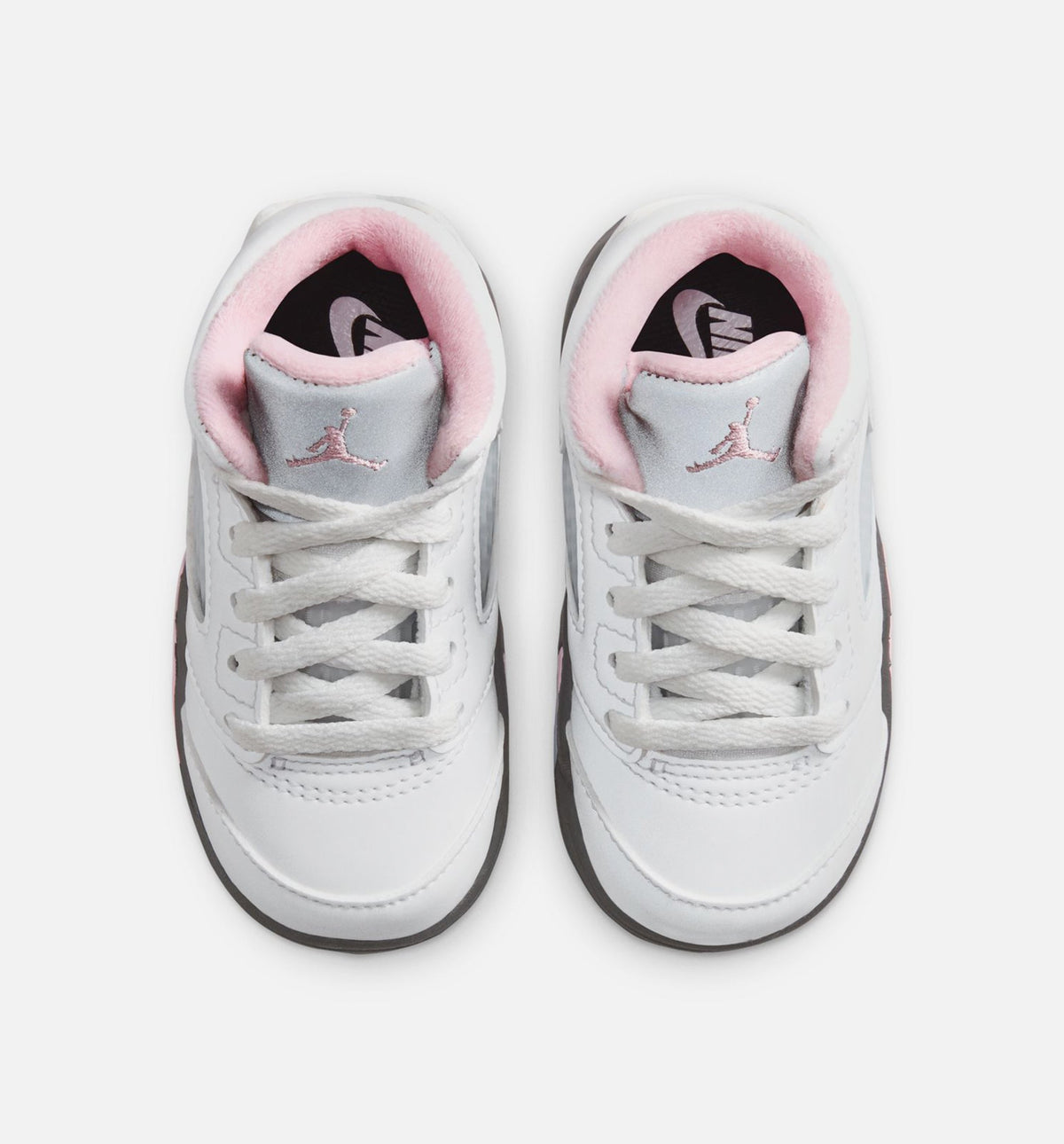 Air Jordan 5 Retro Medium Soft Pink 婴幼儿生活方式运动鞋 - 白色/黑色/柔粉