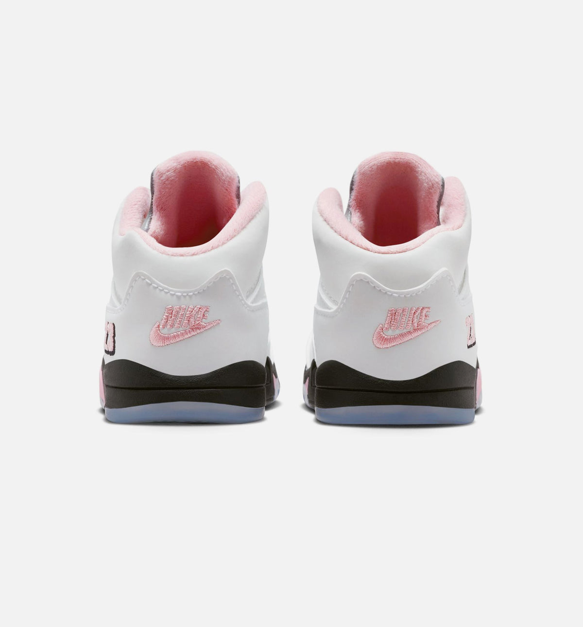 Air Jordan 5 Retro Medium Soft Pink 婴幼儿生活方式运动鞋 - 白色/黑色/柔粉