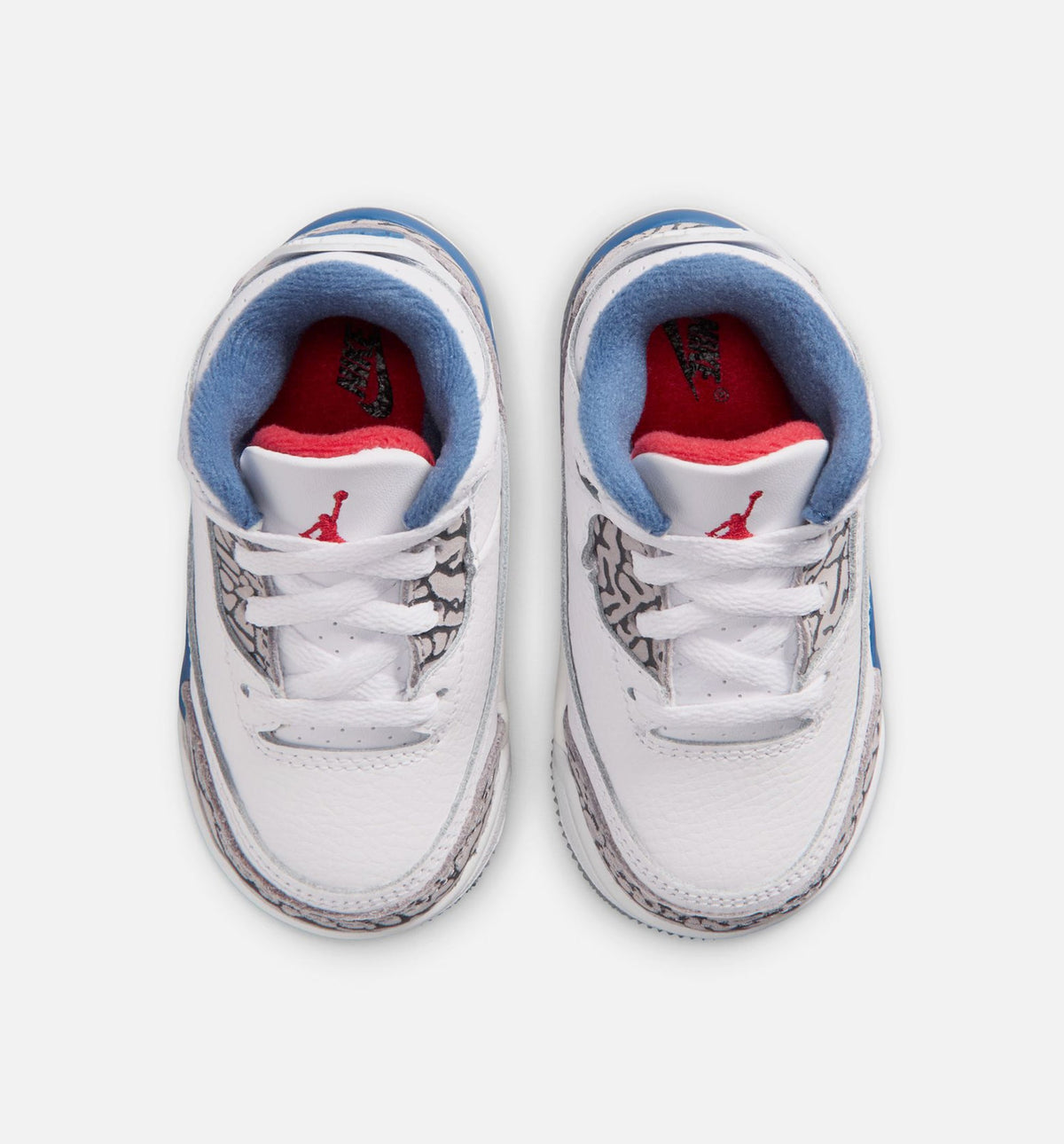 Air Jordan 3 Retro OG True Blue - 婴幼儿生活方式运动鞋（白/火焰红/真蓝）