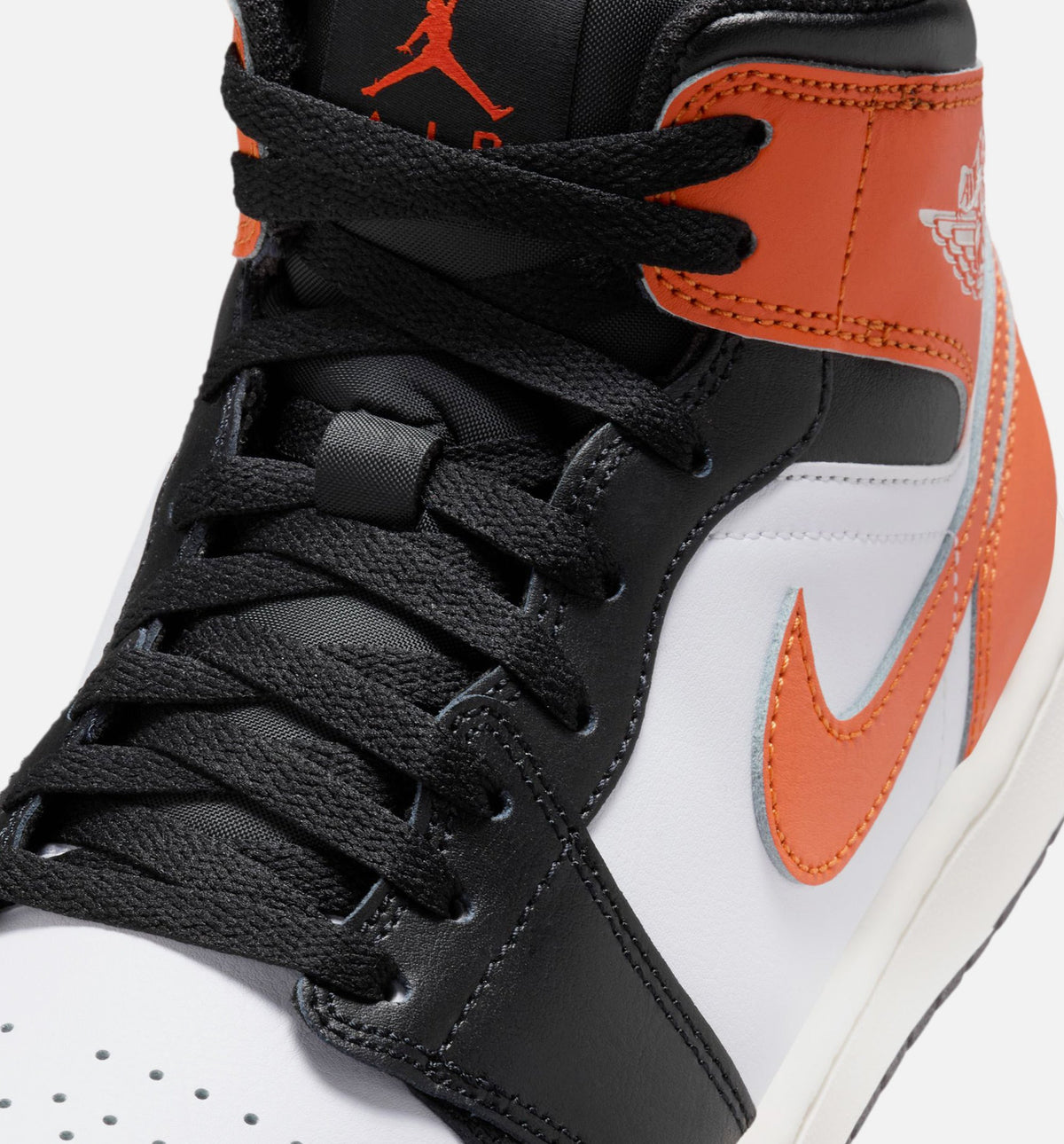 Air Jordan 1 Mid - 男款生活方式运动鞋（海星橙/白/帆布白/黑）