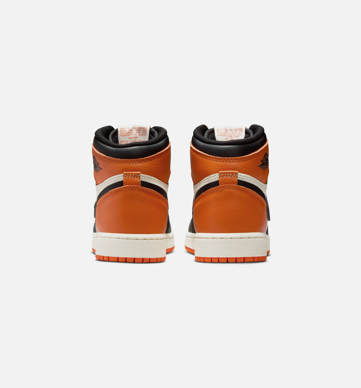 Air Jordan 1 Retro High OG Shattered Backboard - 青少年生活方式运动鞋（黑/帆布白/海星橙）