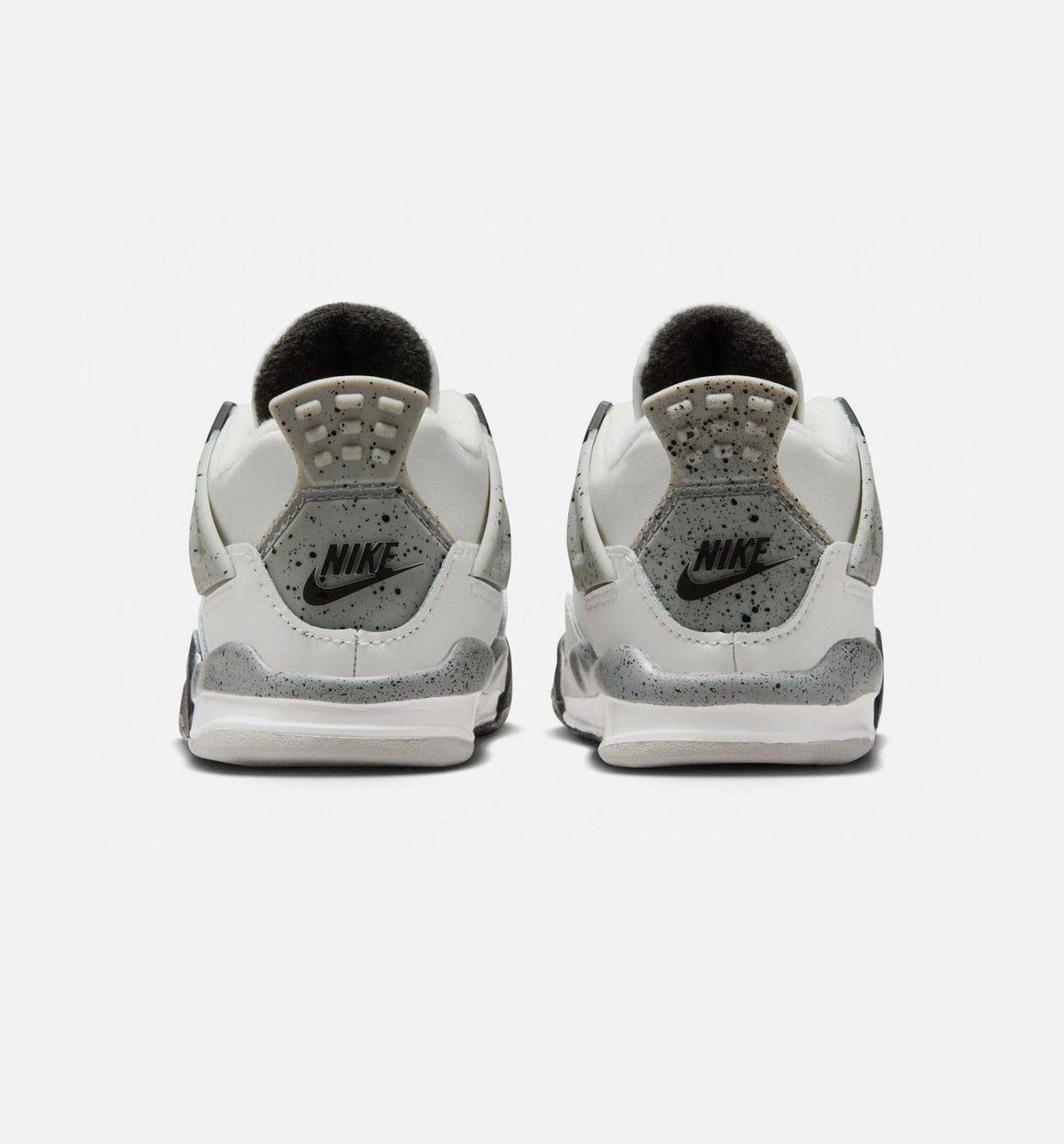 Air Jordan 4 Retro White Cement 婴幼儿生活方式运动鞋 - 峰白/火焰红/水泥灰/黑色