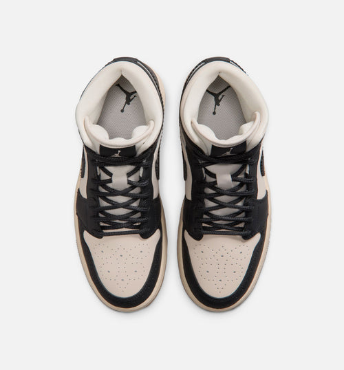 Air Jordan 1 Mid SE - 女款生活方式运动鞋（深灰黑/粉笔白/珍珠白）