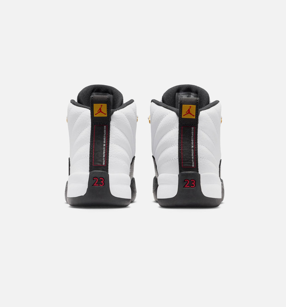 Air Jordan 12 Retro Taxi 婴幼儿生活方式运动鞋 - 白色/黑色/出租车黄