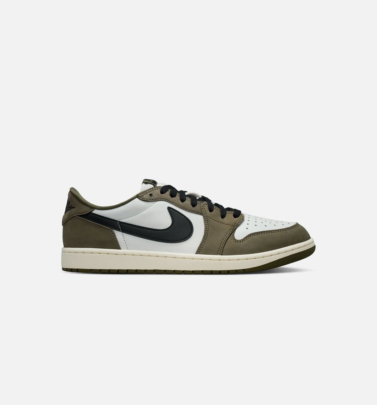 Air Jordan 1 Low - 男款生活方式运动鞋（帆布白/火焰红/学院灰/麻黄）