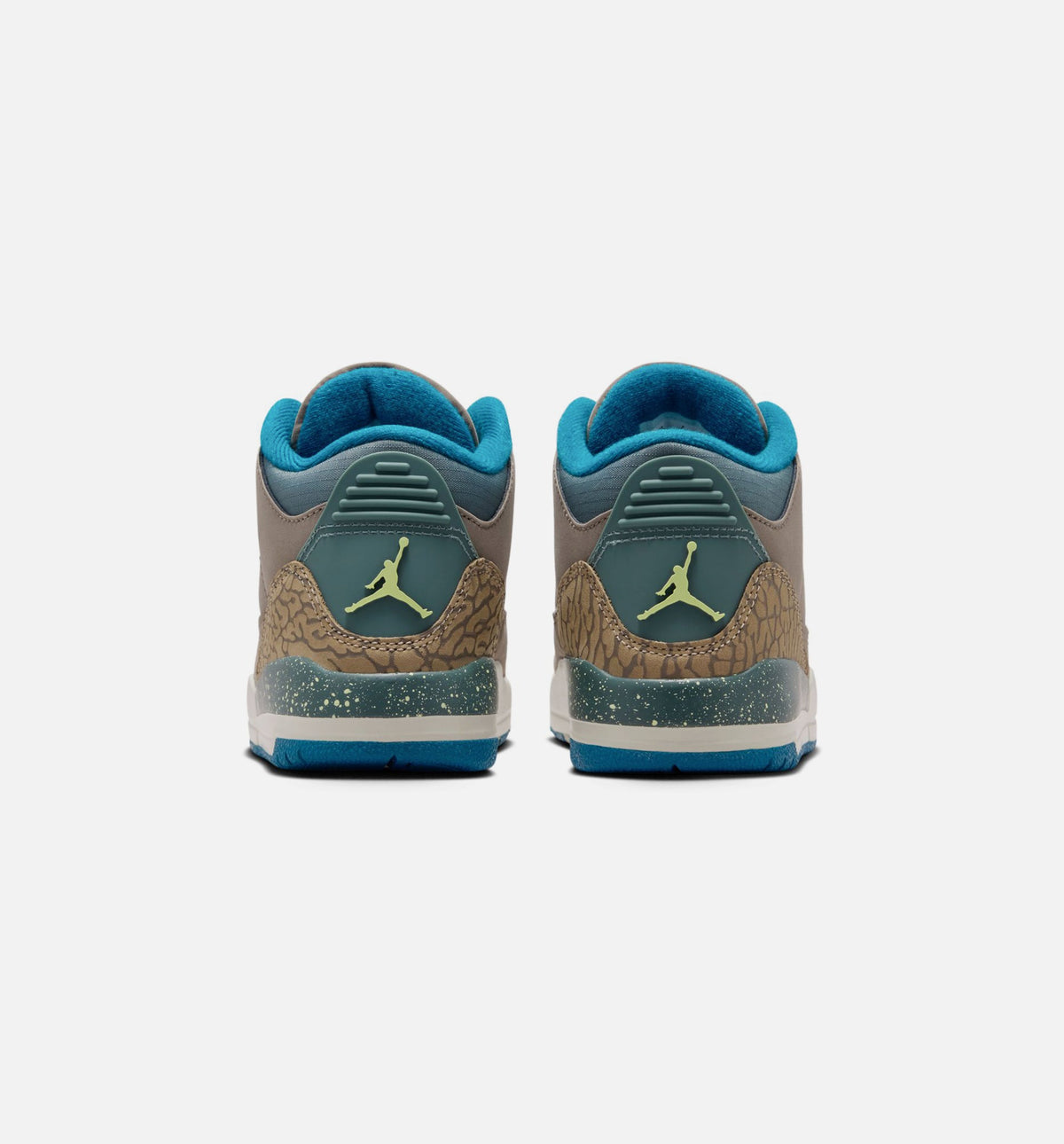 Air Jordan 3 Retro Olive Grey - 学前儿生活方式运动鞋（橄榄灰/深渊绿/卡其色/海玻璃绿）