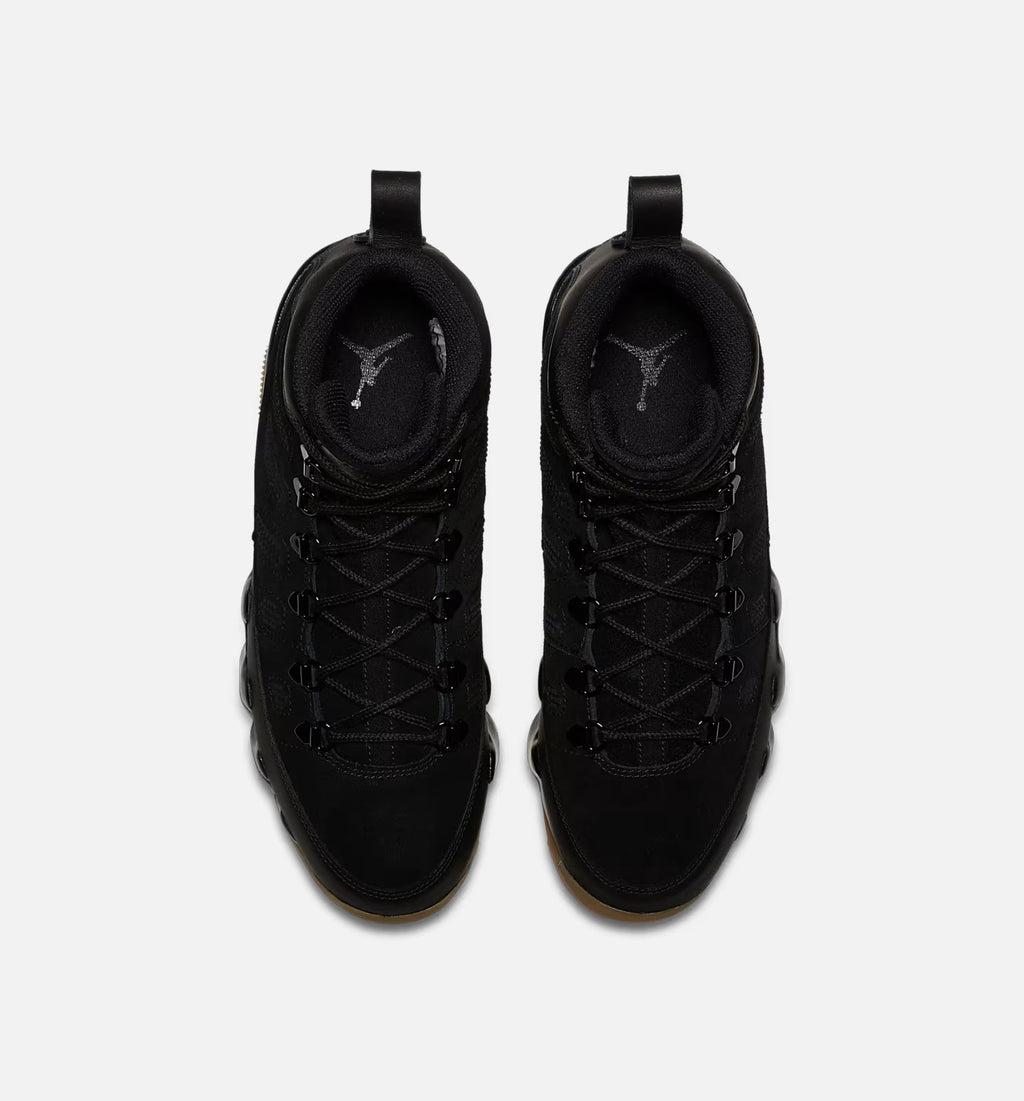 Air Jordan 9 Retro 男款生活方式靴子 - 黑色/黑色树轮弹浅棕