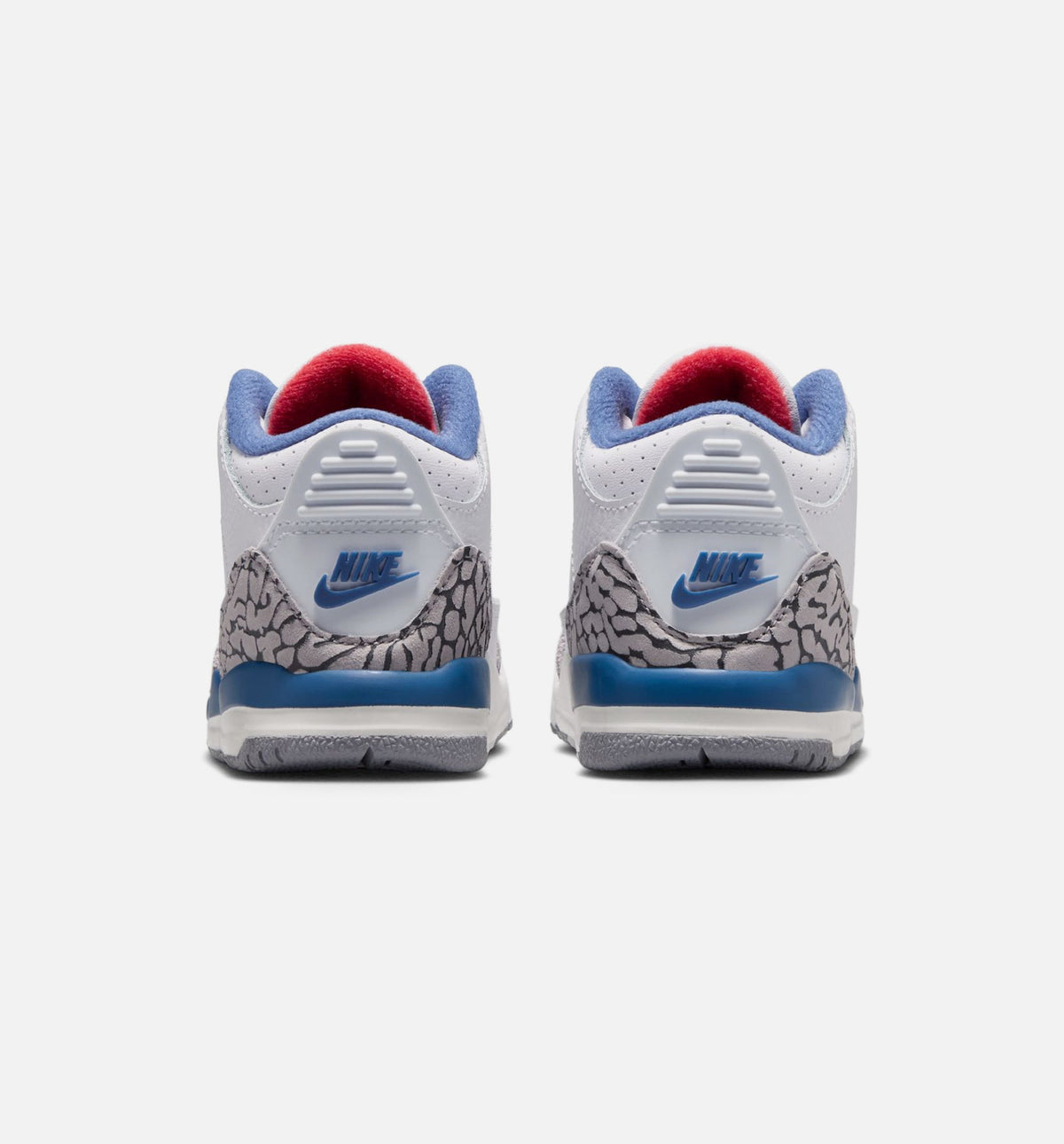 Air Jordan 3 Retro OG True Blue - 婴幼儿生活方式运动鞋（白/火焰红/真蓝）