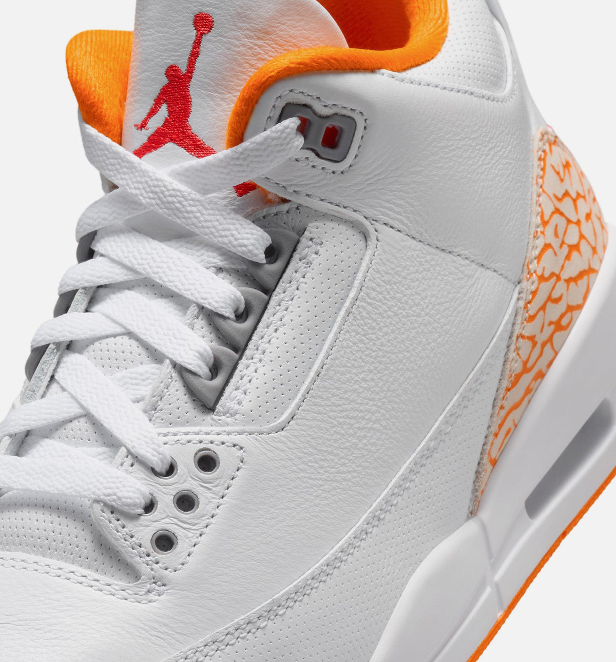 Air Jordan 3 Retro Orange Citrus - 女款生活方式运动鞋（白/多色）