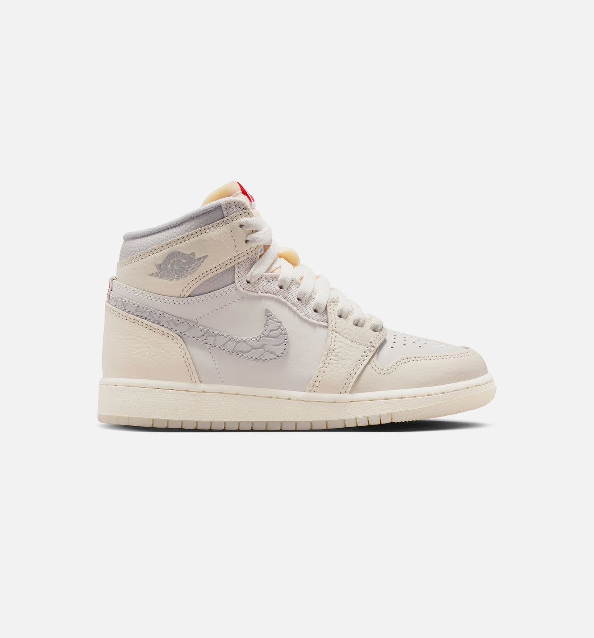 Air Jordan 1 Retro High OG Sail - 青少年生活方式运动鞋（帆布白/大学红/淡象牙/源奴奶白/幻影白）