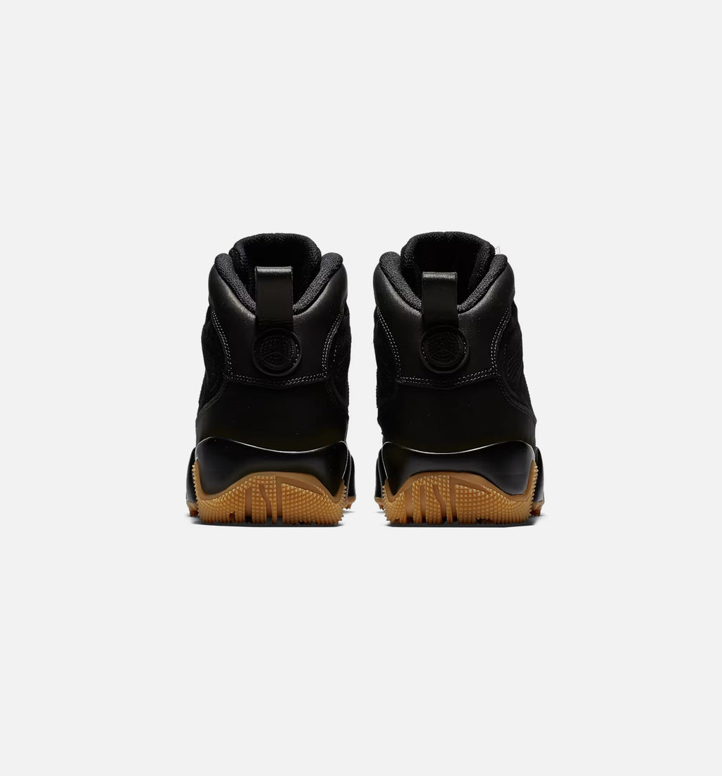 Air Jordan 9 Retro 男款生活方式靴子 - 黑色/黑色树轮弹浅棕