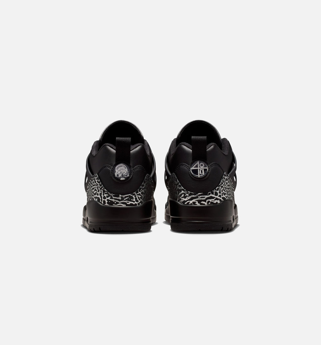 Spizike Low 男款篮球鞋 - 黑色/黑色/金属银