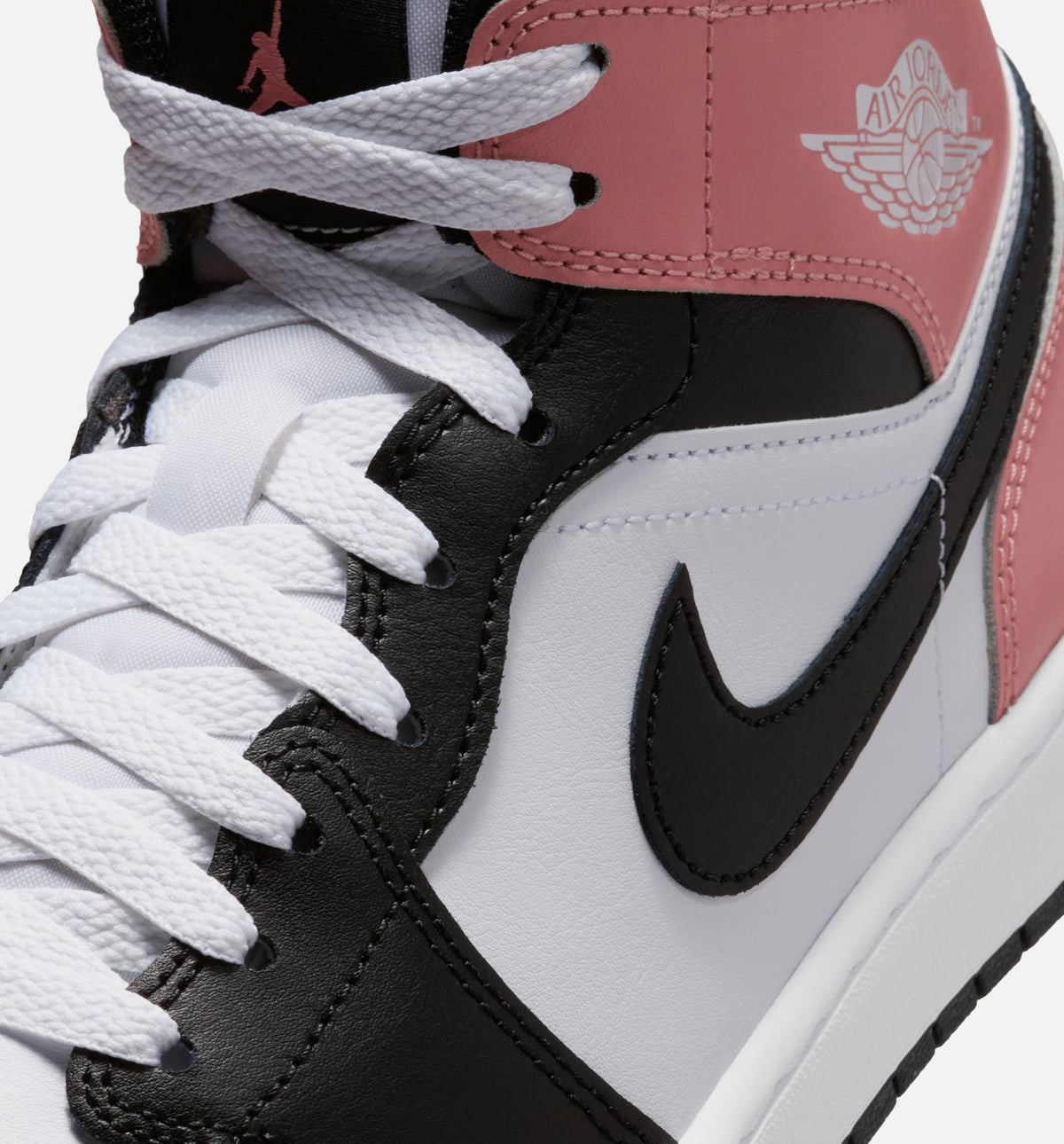 Air Jordan 1 Mid - 男款生活方式运动鞋（白/锈粉/黑）
