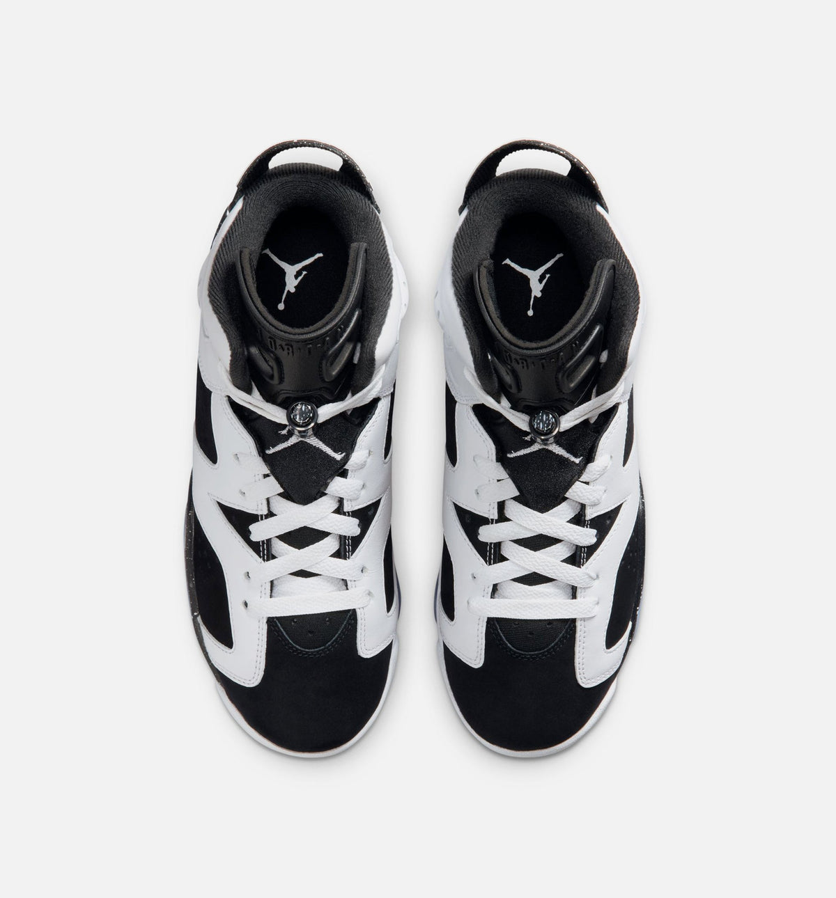 Air Jordan 6 Retro Black And White 小学生生活方式运动鞋 - 黑色/白色