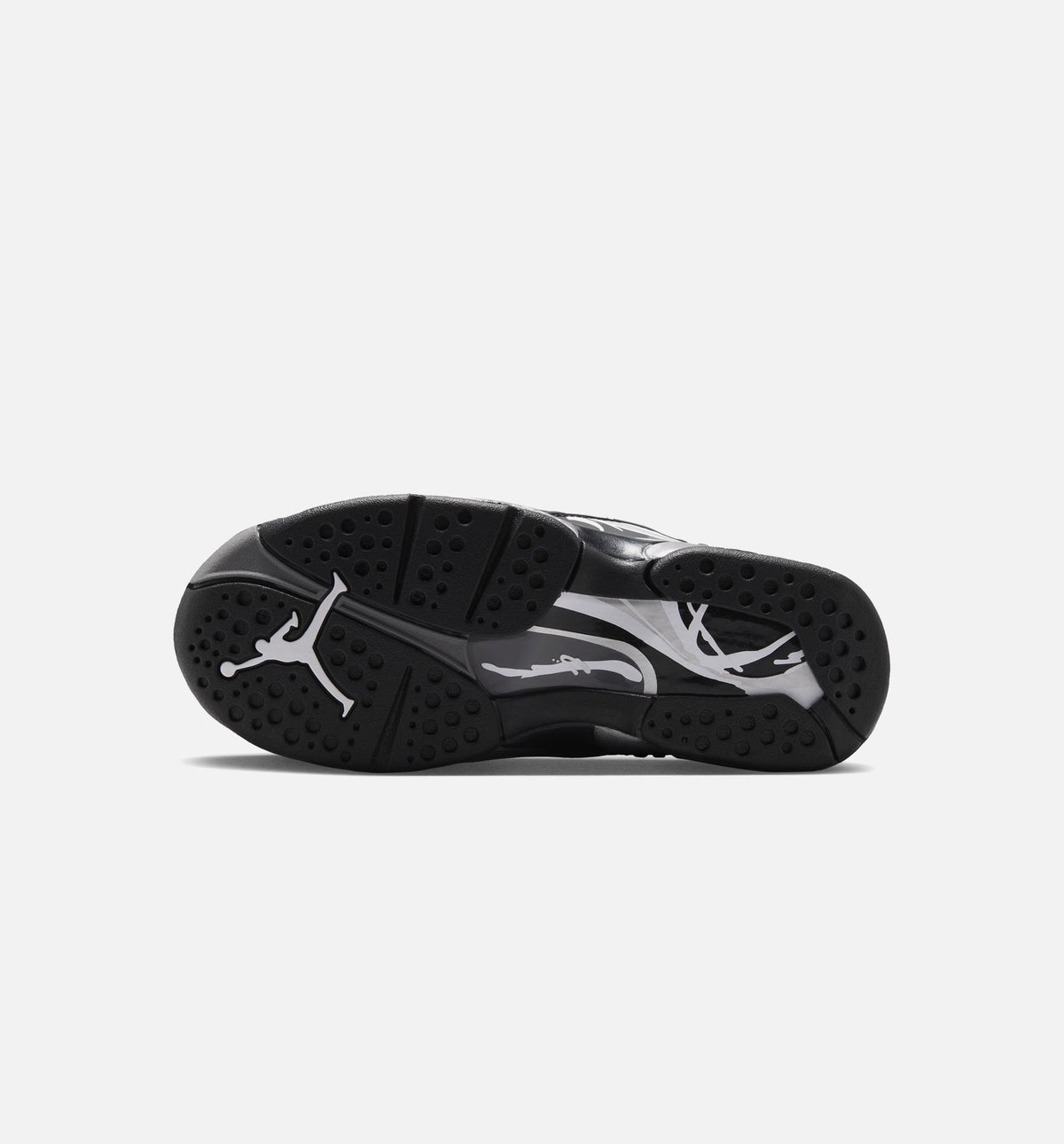 Air Jordan 8 Retro Chrome Black And Light Graphite 小学生生活方式运动鞋 - 黑色/白色/淡石墨