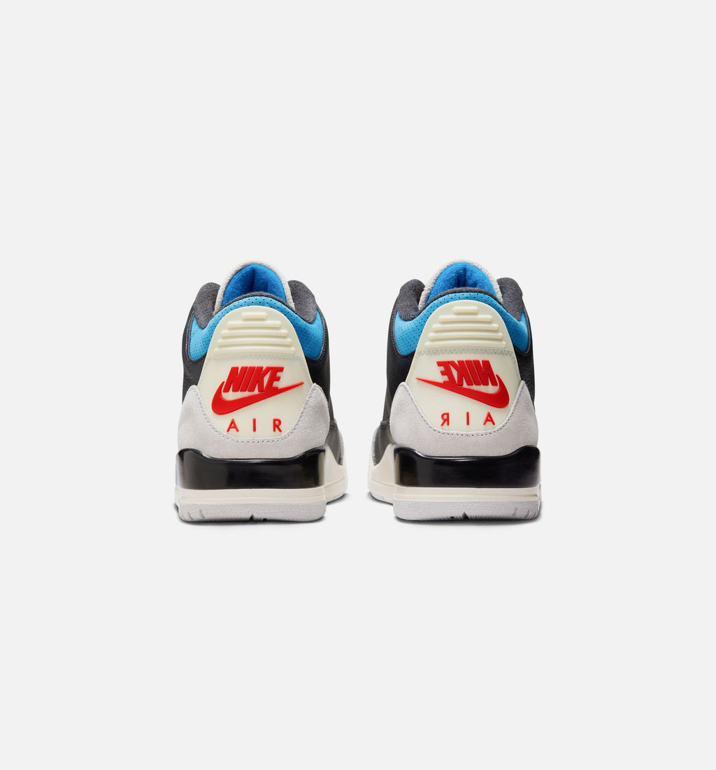 Air Jordan 3 Retro OG Rare Air - 男款生活方式运动鞋（黑/智利红/中性灰）