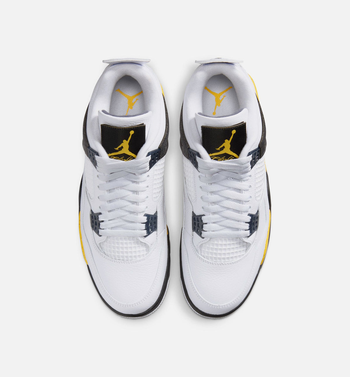 Air Jordan 4 Retro Rare Air Tour Yellow 男款生活方式运动鞋 - 白色/深蓝灰/黑色/巡回黄