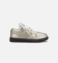 Air Jordan 1 Low SE Metallic Zinc - 女款生活方式运动鞋（金属锡/峰白/丝绒棕）
