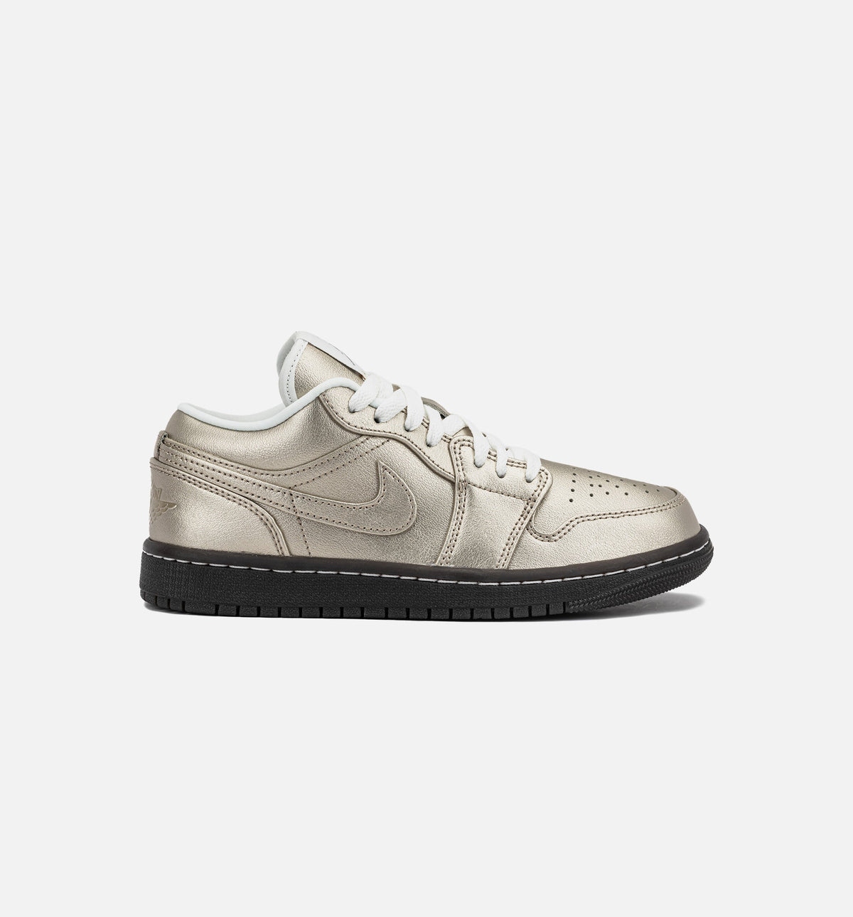 Air Jordan 1 Low SE Metallic Zinc - 女款生活方式运动鞋（金属锡/峰白/丝绒棕）