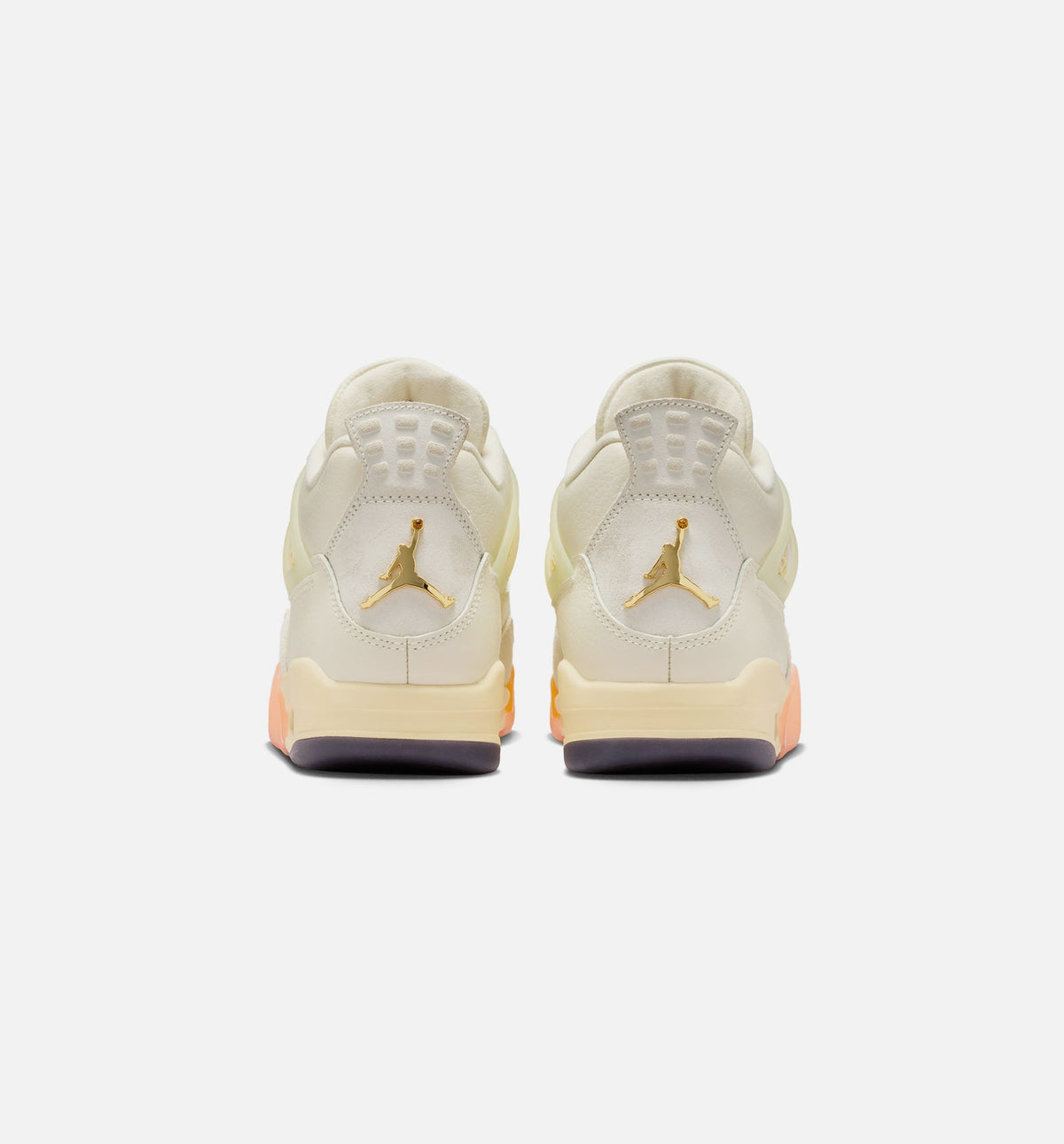 Air Jordan 4 Retro Birds of Paradise 女款生活方式运动鞋 - 椒奶/金色/沙麻/芒果橙/日晏色/黑