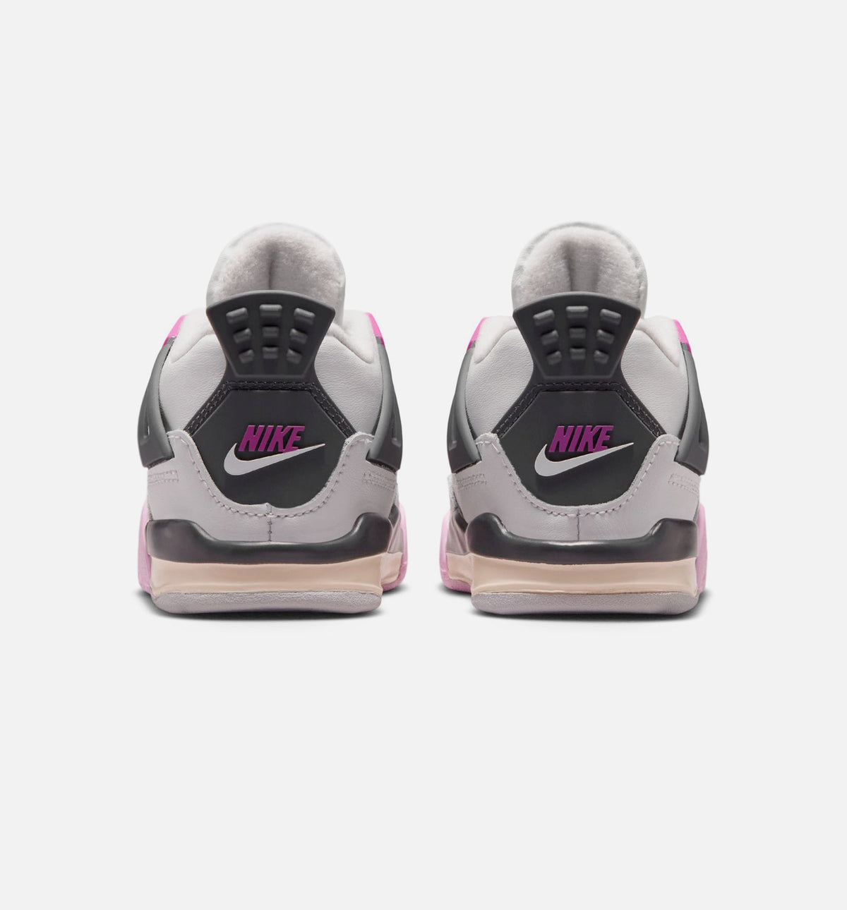 Air Jordan 4 Retro Comic 婴幼儿生活方式运动鞋 - 脱白/火焰粉/深灰