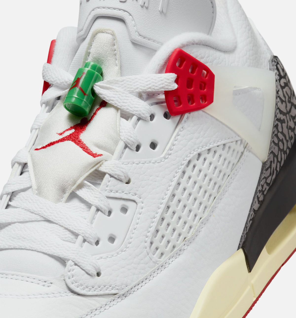Spizike Low 男款生活方式运动鞋 - 白色/黑色/帆布白/大学红