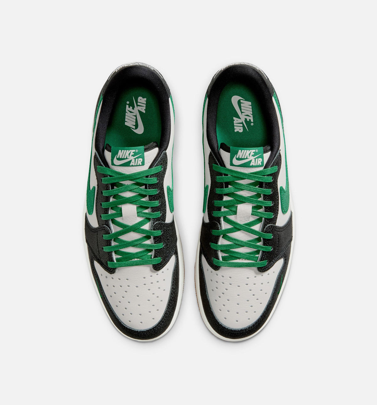 Air Jordan 1 Retro Low OG Phantom and Pine Green - 男款生活方式运动鞋（幻影白/松绣绿/黑）
