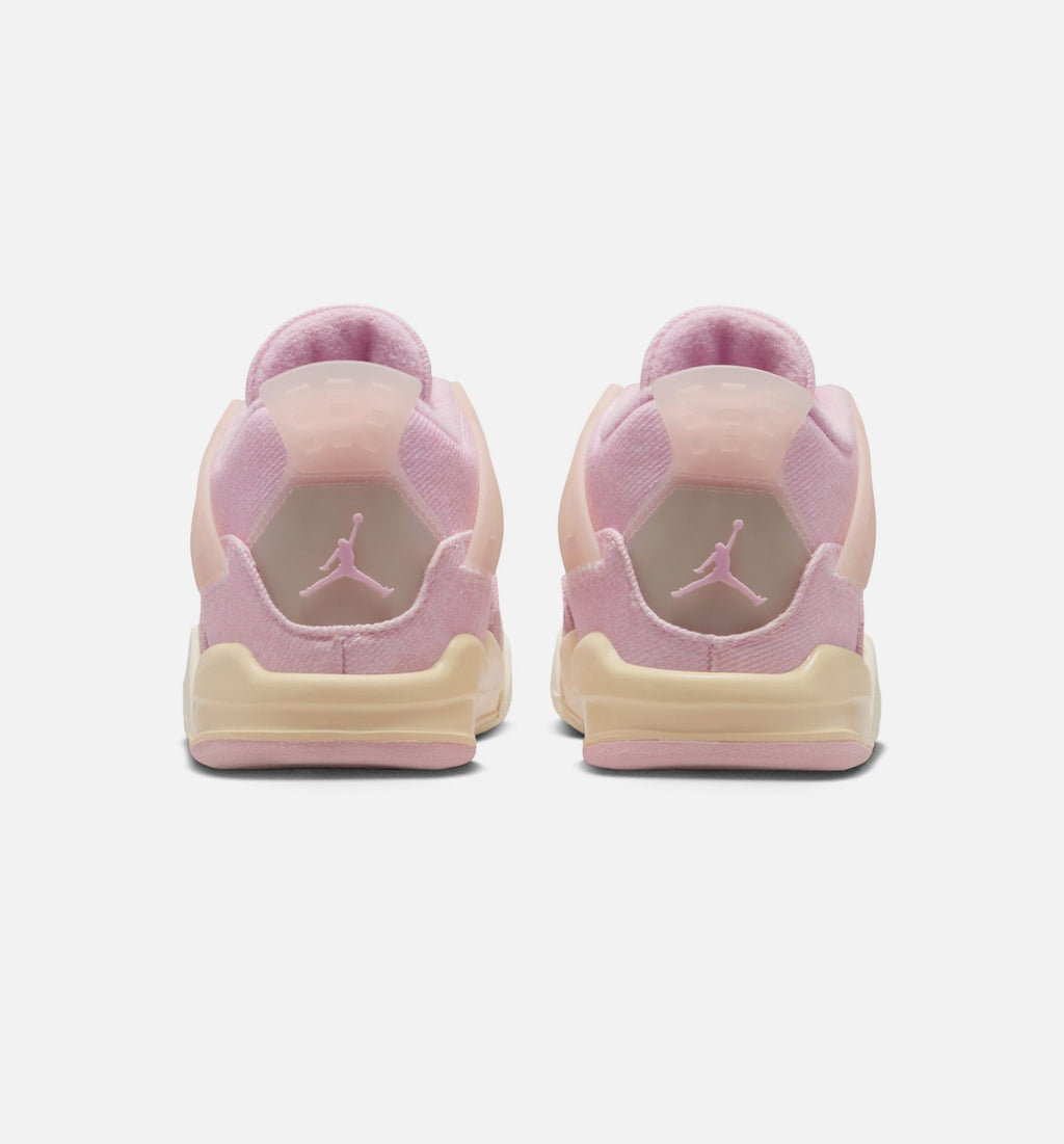 Air Jordan 4 Retro Pink Pearl And Iced Carmine 婴幼儿生活方式运动鞋 - 冰红/椒奶/深灰/沙麻/粉冰色