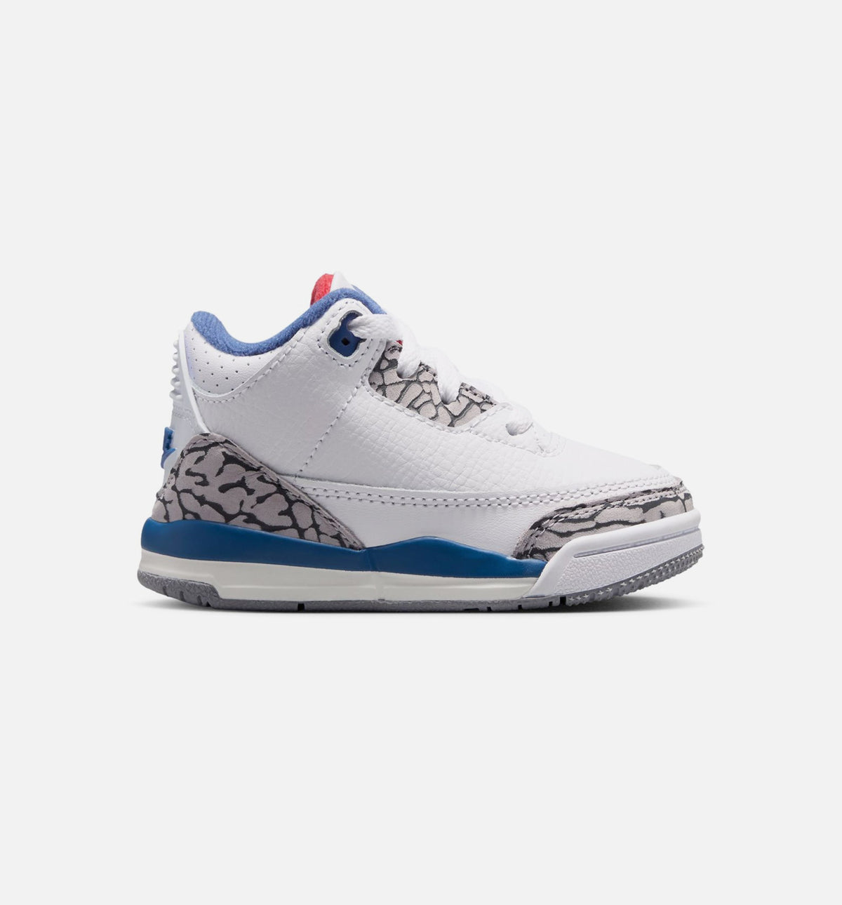 Air Jordan 3 Retro OG True Blue - 婴幼儿生活方式运动鞋（白/火焰红/真蓝）