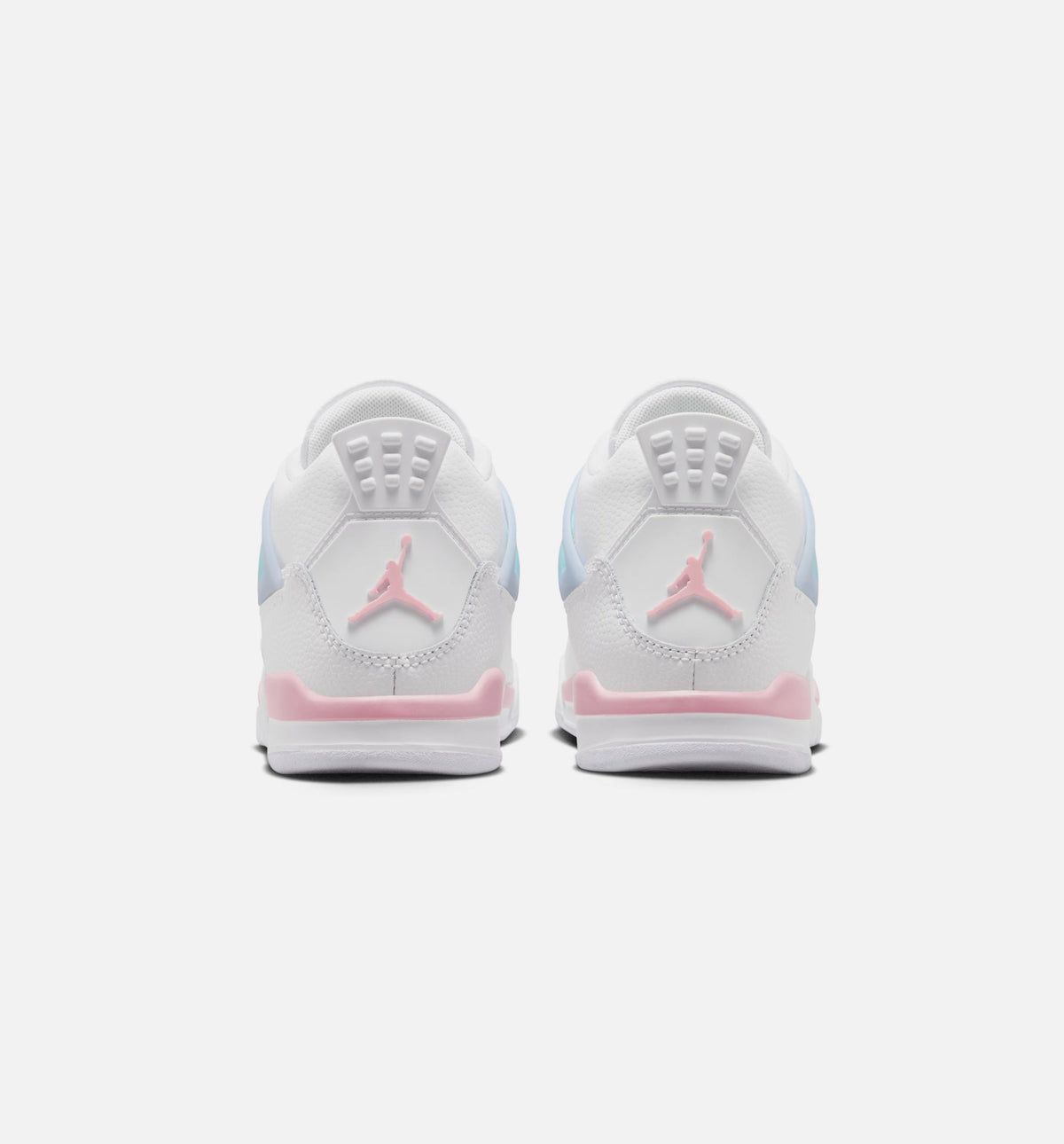 Air Jordan 4 Retro Medium Soft Pink 学前儿童生活方式运动鞋 - 白色/柔和粉/半蓝色