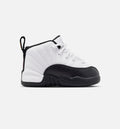 Air Jordan 12 Retro Taxi 婴幼儿生活方式运动鞋 - 白色/黑色/出租车黄