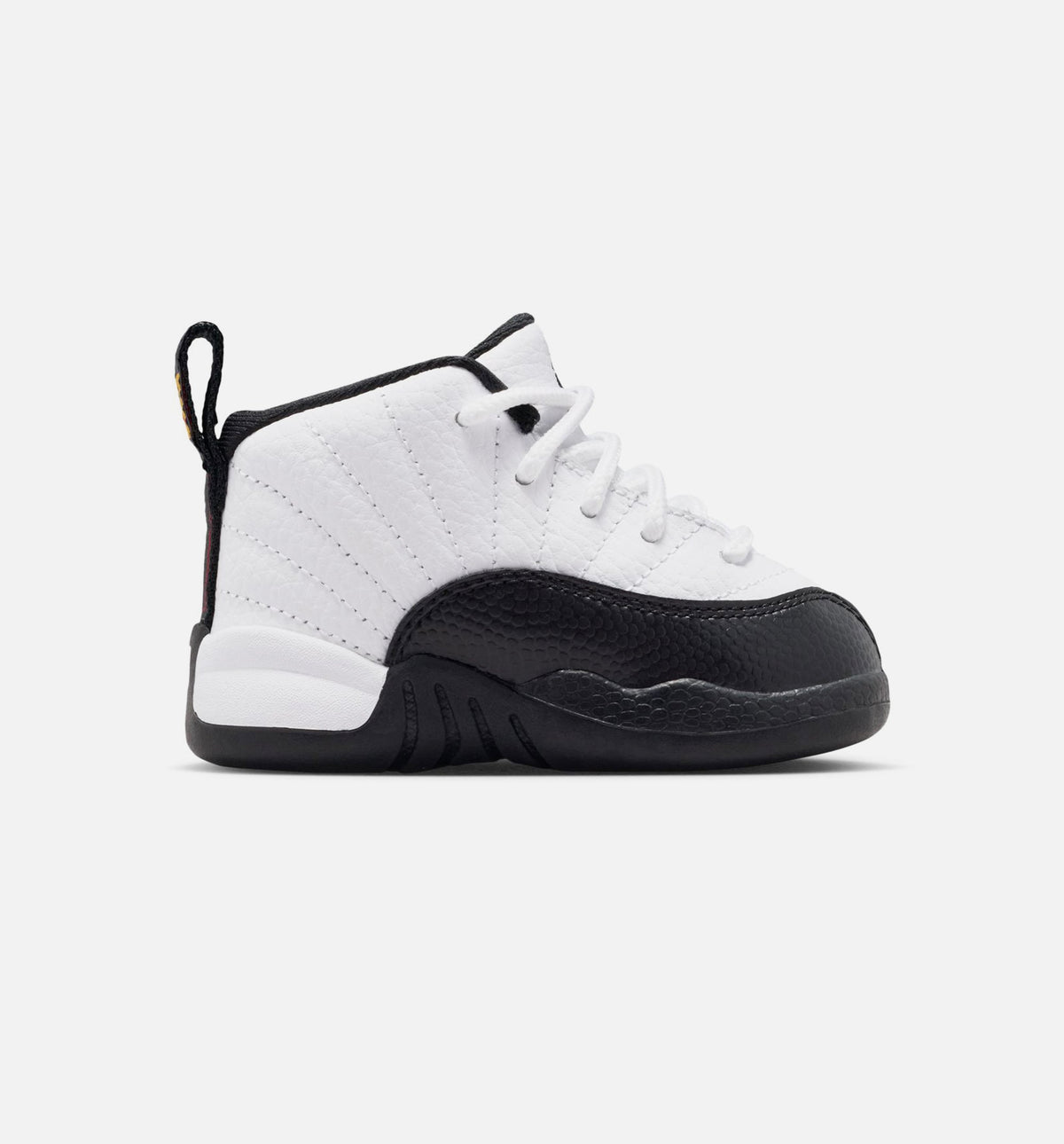 Air Jordan 12 Retro Taxi 婴幼儿生活方式运动鞋 - 白色/黑色/出租车黄