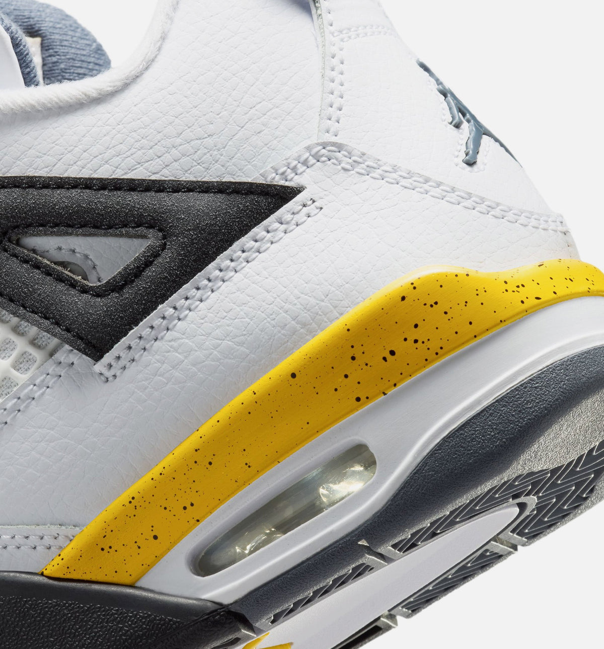 Air Jordan 4 Retro Rare Air Tour Yellow 小学生生活方式运动鞋 - 白色/深蓝灰/黑色/巡回黄