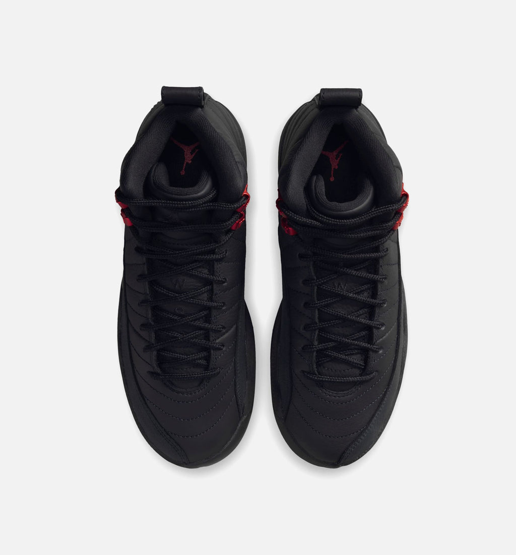 Air Jordan 12 Retro Bloodline 小学生生活方式运动鞋 - 黑色/校服红