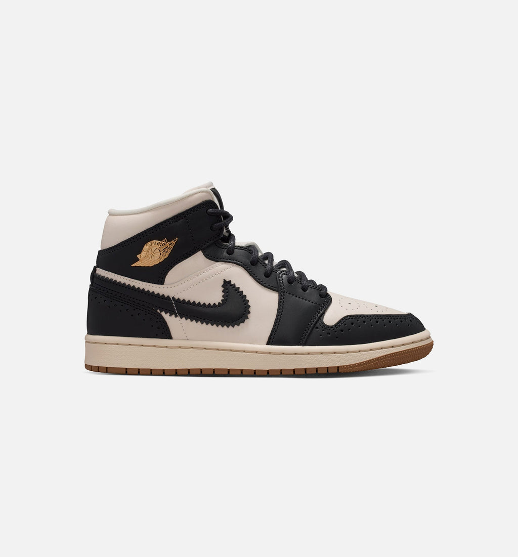 Air Jordan 1 Mid SE - 女款生活方式运动鞋（深灰黑/粉笔白/珍珠白）
